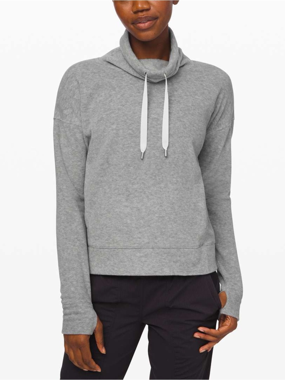 Lululemon Go Forward Pullover Sz 4 In Heathered Core Light Grey
